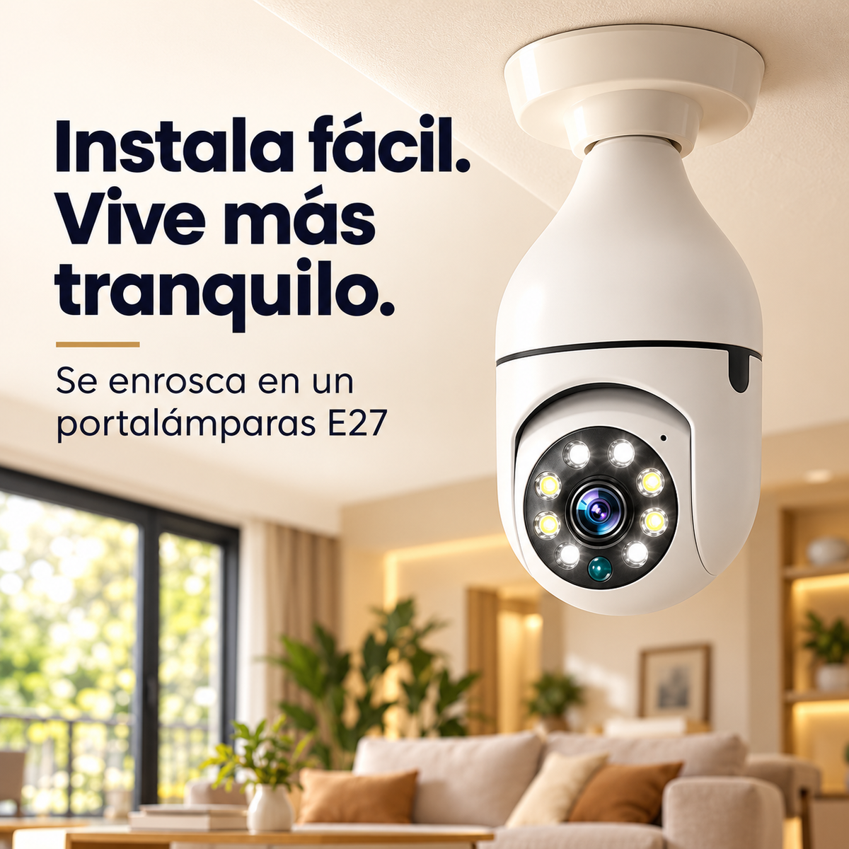Cámara de Seguridad Tipo Ampolleta con App