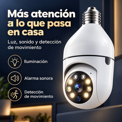 Cámara de Seguridad Tipo Ampolleta con App