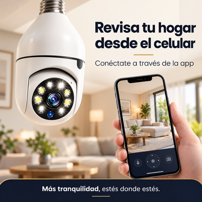 Cámara de Seguridad Tipo Ampolleta con App