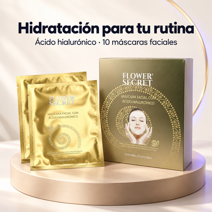 Mascara Facial con Ácido Hialurónico – Pack x10